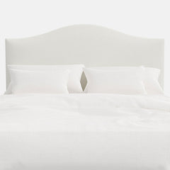 Saddle Textured Linen Headboard - White, Twin