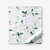 Botanic Meadow Premium Smooth Wrinkle-Free Sateen Flat Bed Sheet - Evergreen, King/Cal. King