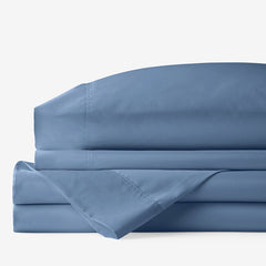 Classic Smooth Rayon Made From Bamboo Sateen Bed Sheet Set - Blue Horizon, Full