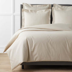 Premium Cool Supima® Cotton Percale Duvet Cover - Oatmeal, Full/Queen