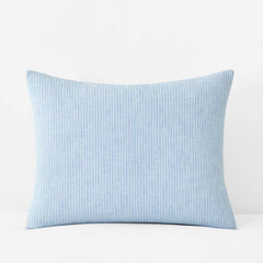 Yarn-Dyed Pencil Stripe Quilted Sham - Blue, King