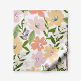 Whimsy Garden Classic Cool Cotton Percale Flat Bed Sheet - Multi, King/Cal. King