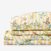 Amelia Classic Cool Cotton Percale Bed Sheet Set - Buttercup, King