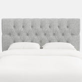 Park Tufted Textured Linen Headboard - Pumice, Cal King