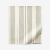 Tailored Stripes and Plaids Classic Cool Cotton Percale Flat Bed Sheet - Wide Stripe Moss Green, Twin/Twin XL
