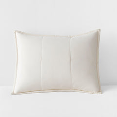 Quilted Sham - Ivory, Standard