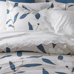 Eyelet Classic Cool Cotton Percale Solid Bed Skirt - White, King