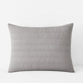 Premium Breathable Washed Linen Solid Quilted Sham - Gray, King