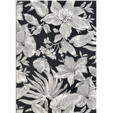 Flora Flat Woven Outdoor Rug - Black, 2' 3" x 3' 11"