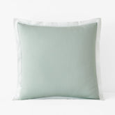 Solid Border Classic Cool Cotton Percale Sham - Sea Mist, Euro