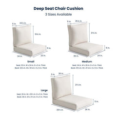 Deep Seat Chair & Seatback Cushion - Navy, Medium