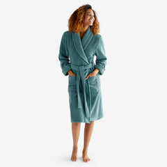 Women's Short Robe - Green Agate, L