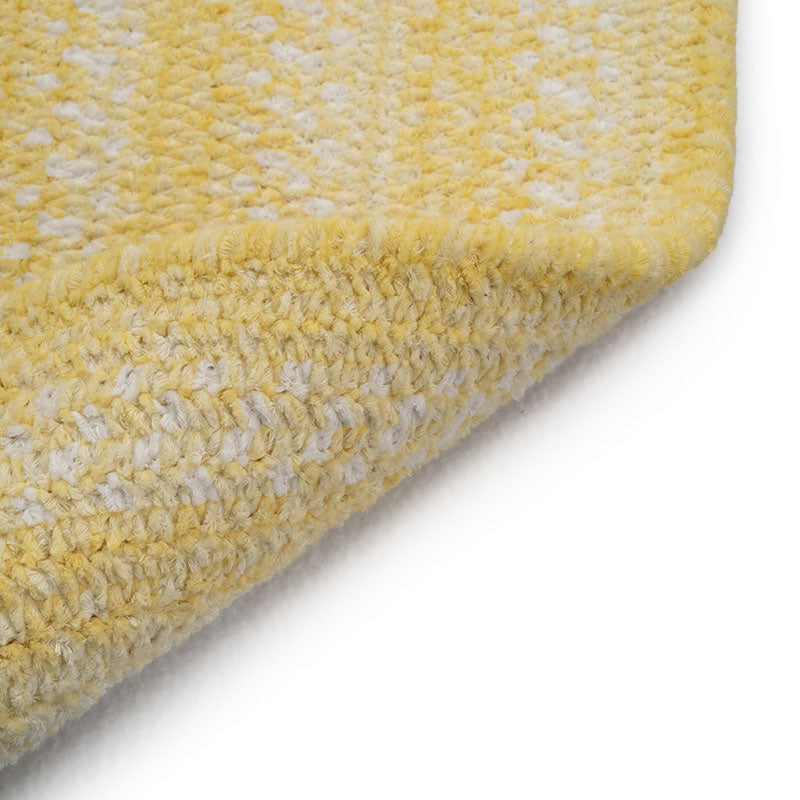 Bambini Braided Chenille Rug - Yellow, 4' x 6' Oval
