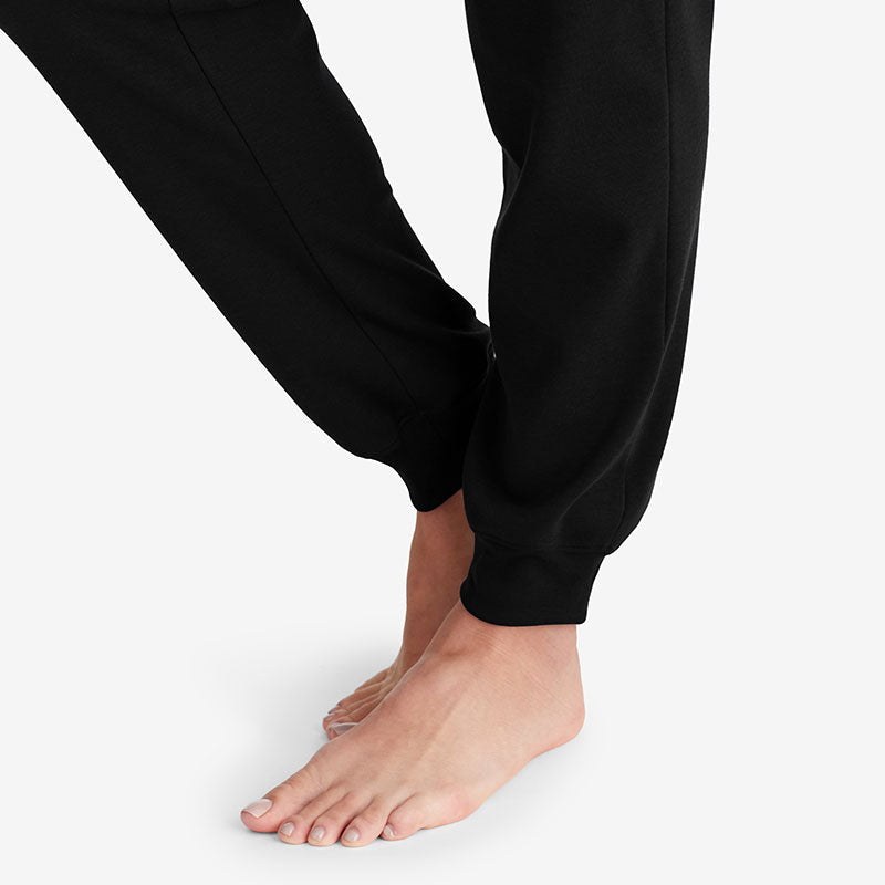Pima Cotton Jogger Pants Pajama Set - Black, M