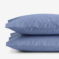Solid Garment Washed Cotton Percale Pillowcase Set - Denim Blue, King