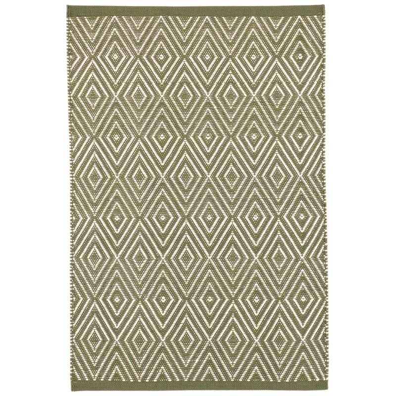 Diamond Handwoven Indoor/Outdoor Rug - Sage, 3' x 5'