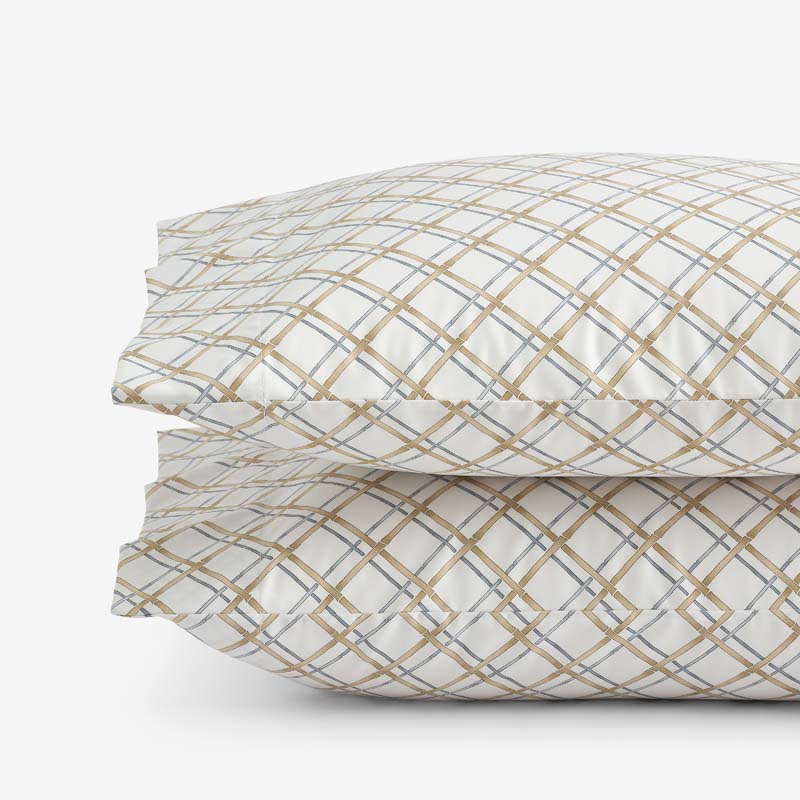 Leander Premium Smooth Wrinkle-Free Sateen Pillowcase Set - Gray Multi, King