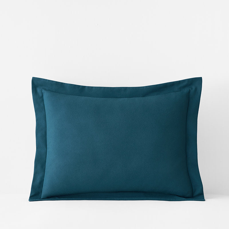 Premium Ultra-Cozy Cotton Velvet Flannel Sham - Dark Teal, Standard