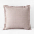 Classic Stripes and Plaids Cool Yarn-Dyed Cotton Percale Sham - Mini Check Brown, Euro