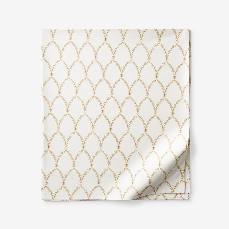 Laurel Classic Smooth Sateen Flat Bed Sheet - Gold, King/Cal King