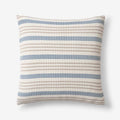Cadence Stripe Decorative Square Pillow Cover - Blue Taupe, 20 in. x 20 in.