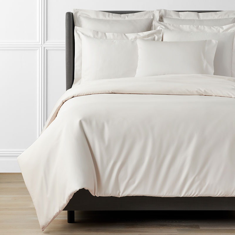 Premium Smooth Supima® Cotton Wrinkle-Free Sateen Duvet Cover - Ivory, King/Cal. King