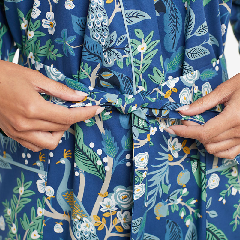 Poplin Women's Robe - Peacock, XS/S