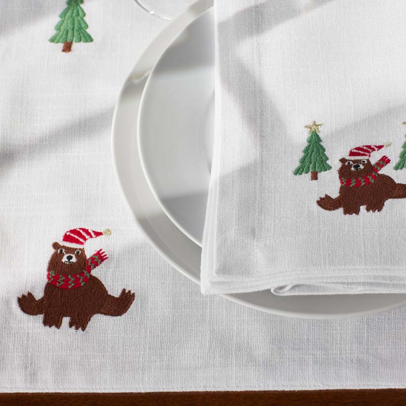 Embroidered Novelty Placemats, Set of 4 - Bear