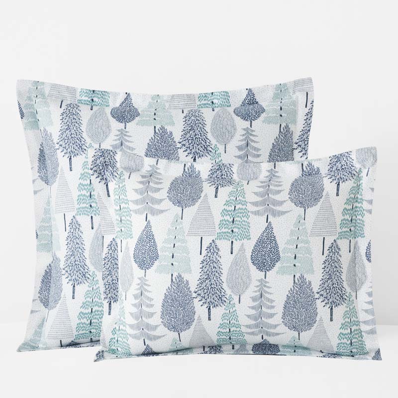 Holiday Print Classic Ultra-Cozy Cotton Velvet Flannel Sham - Whimsical Wilds, Euro