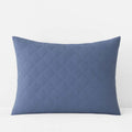 Waffle Quilted Sham - Denim Blue, King