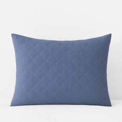 Waffle Quilted Sham - Denim Blue, King