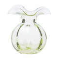 Hibiscus Glass Fluted Vases - Green, Small