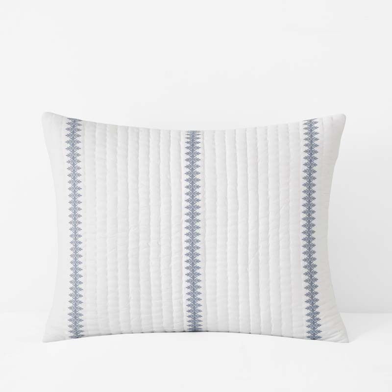 Rishika Quilted Sham - White, King