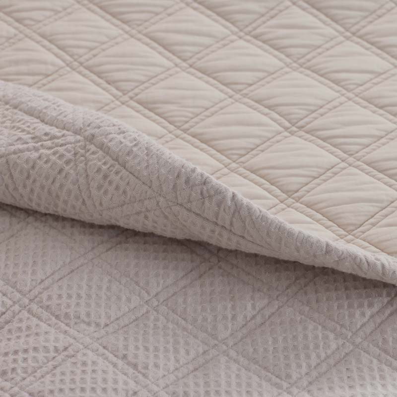 Waffle Quilted Sham - Buff, King
