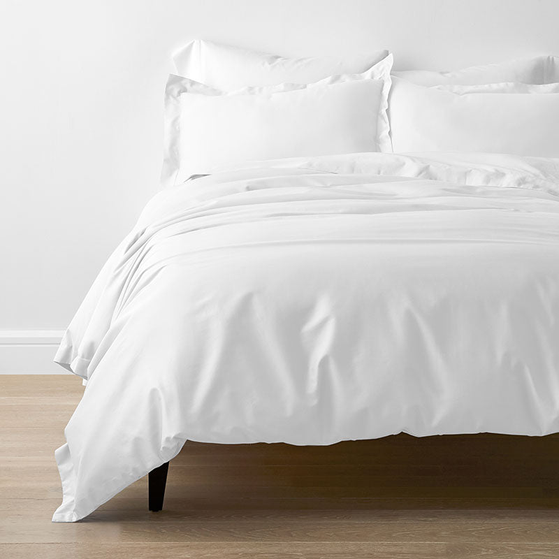 Classic Smooth Rayon Made From Bamboo Sateen Bed Duvet Cover - White, Full