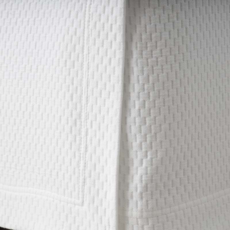 Matelassé 14 in. Bed Skirt - Textured Grid White, Full