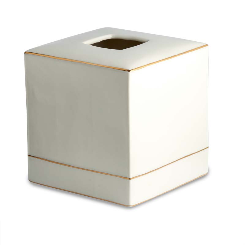 Luxe Tissue Box - Cream and Gold