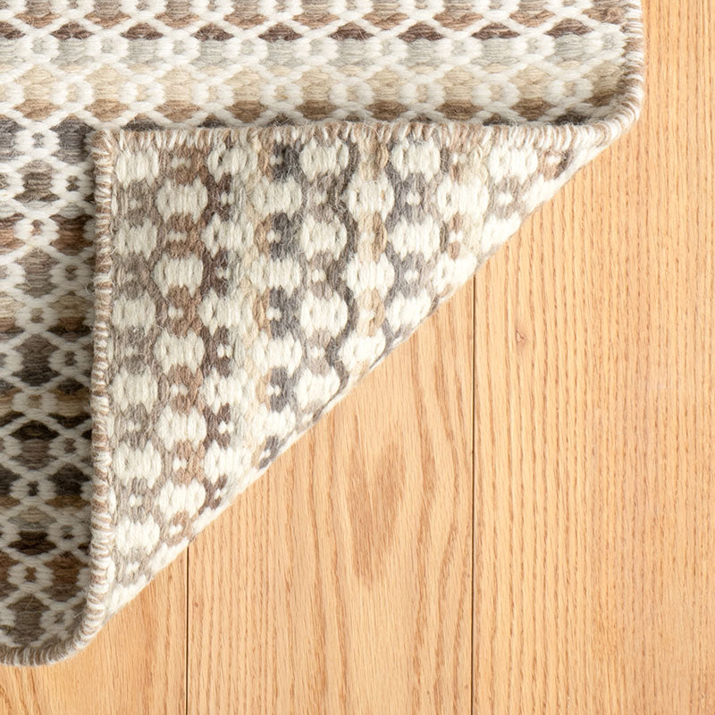 Poppy Handwoven Wool Rug - Natural, 5' x 8'