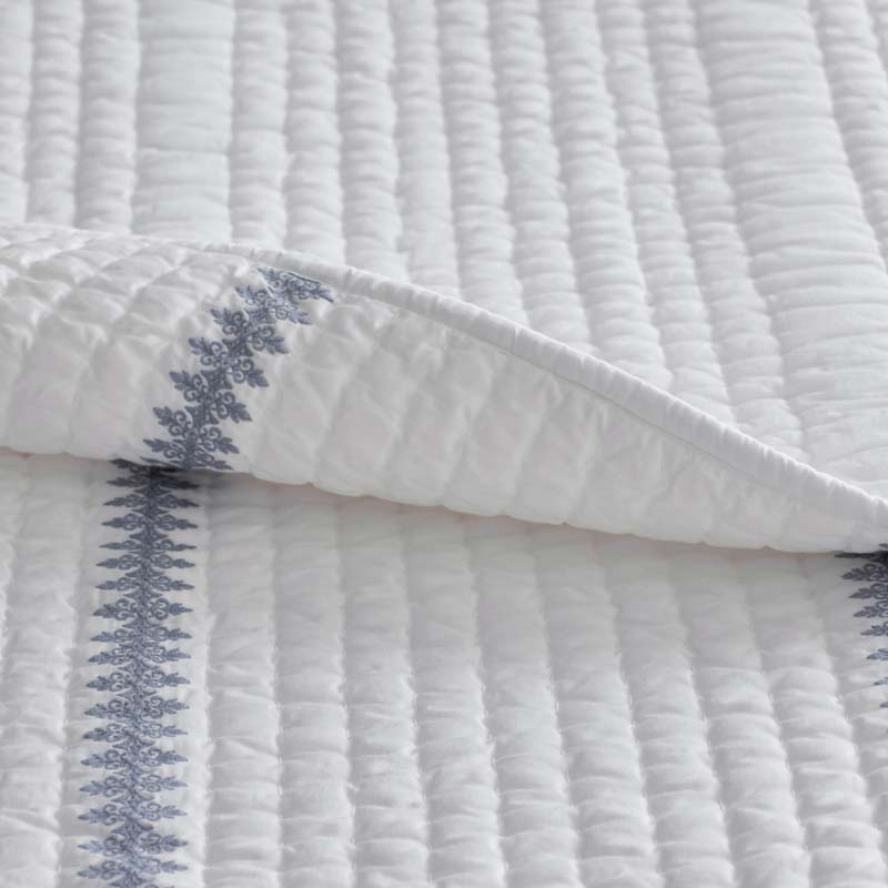 Rishika Quilted Sham - White, Euro