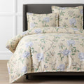 Peony Garden Premium Smooth Wrinkle-Free Sateen Duvet Cover - Beige Tan, King/Cal. King