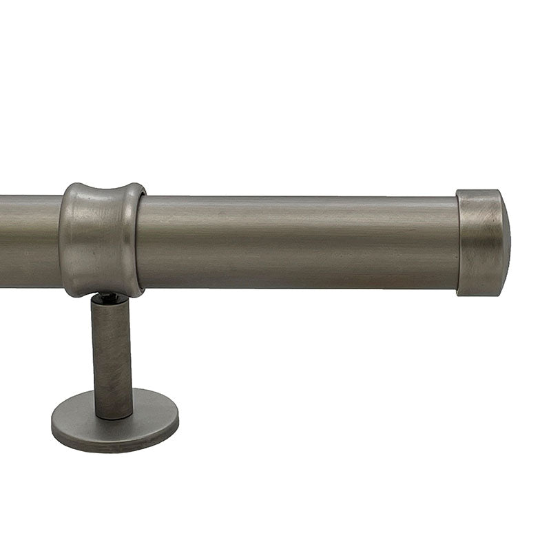 Endcap Finial and 1.5" diameter Rod Set - Pewter, 48"
