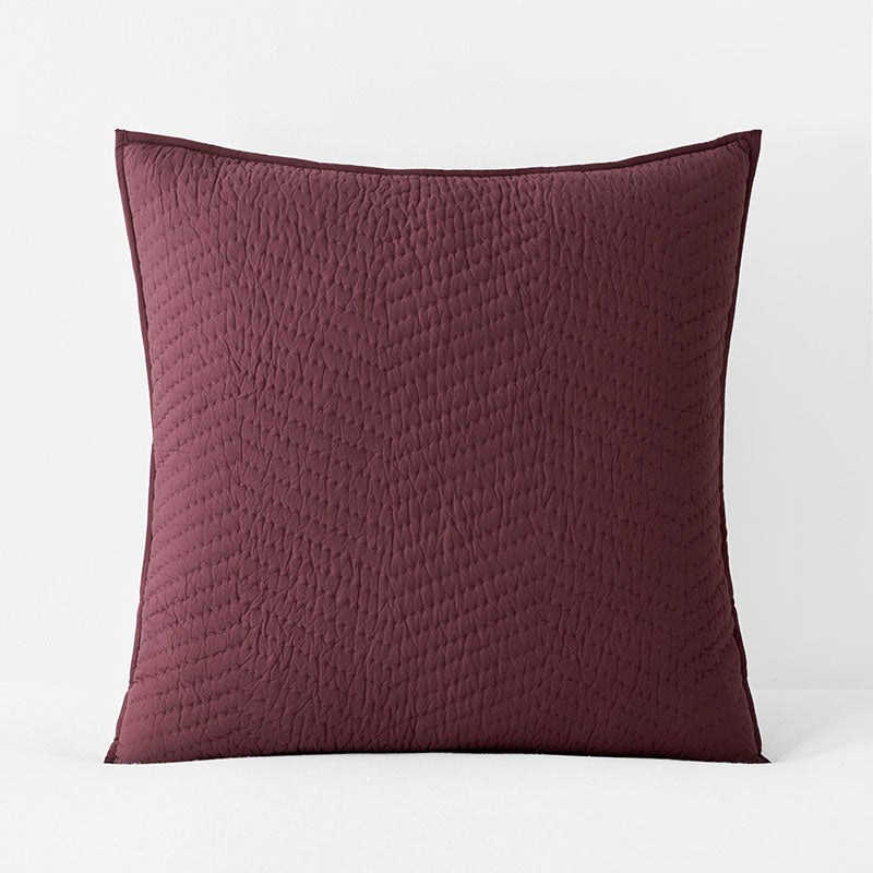 Voile Sham - Dusty Plum, Euro