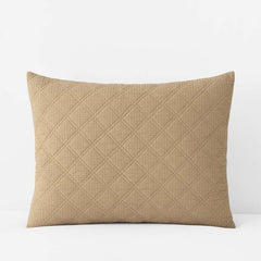 Waffle Quilted Sham - Wheat, King