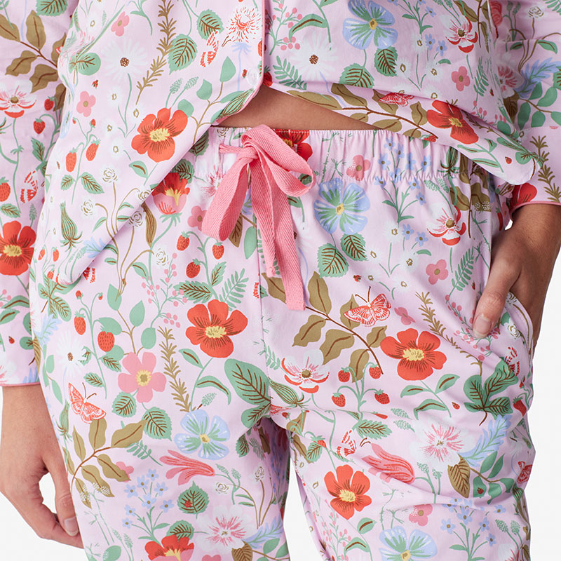 Poplin Women's Pajama Set - Strawberry Fields, XXL