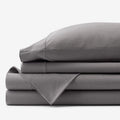T-Shirt Soft Jersey Knit Bed Sheet Set - Dark Gray, Queen
