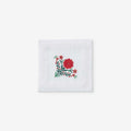 Embroidered Novelty Cocktail Napkins, Set of 4 - Poinsettia