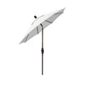 Round Outdoor Patio Umbrella, Fiberglass with Twist Tilt - Bronze Finish, Natural, 7.5'