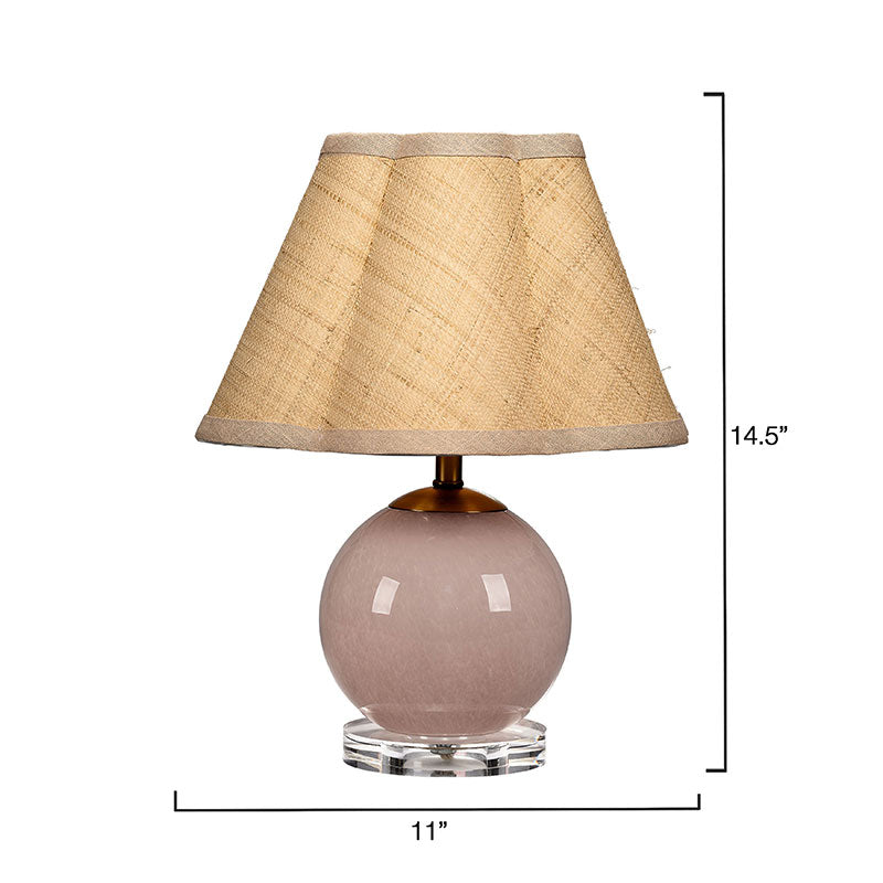 Handblown Glass Table Lamp - Pink