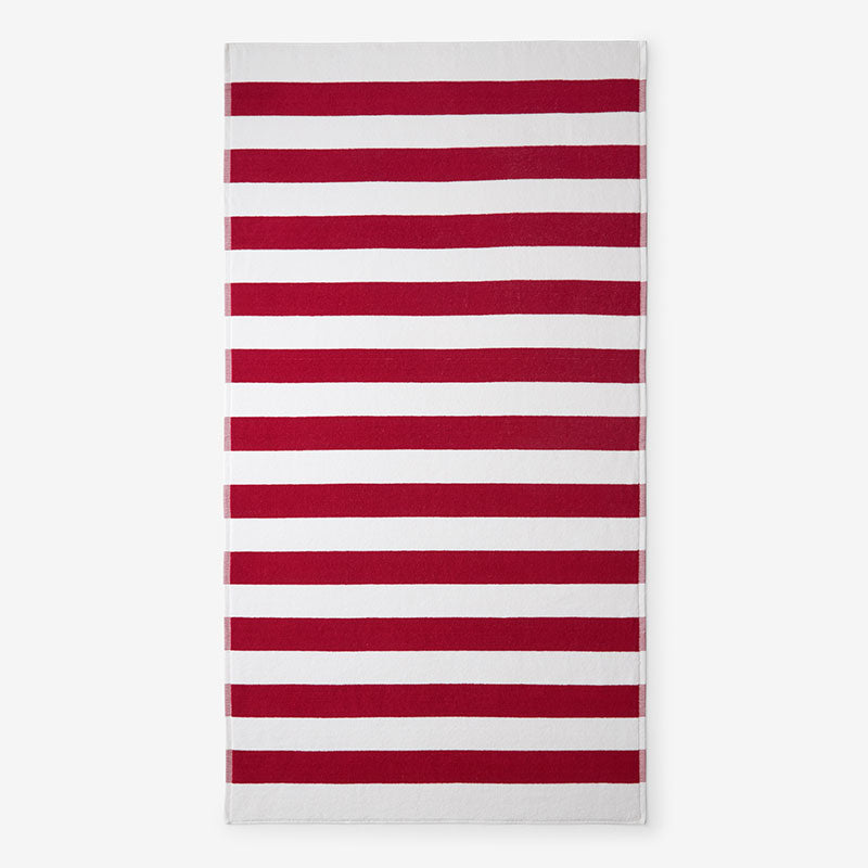 Classic Cabana Stripe Beach Towel - Red