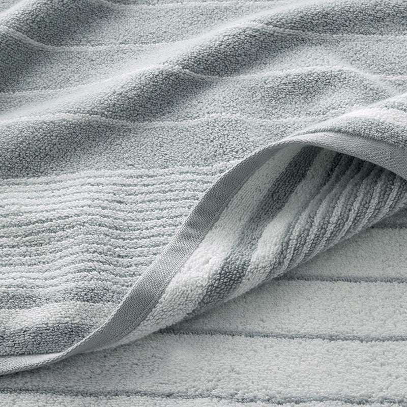 Plush Spa Stripe Hand Towel - Light Seaspray